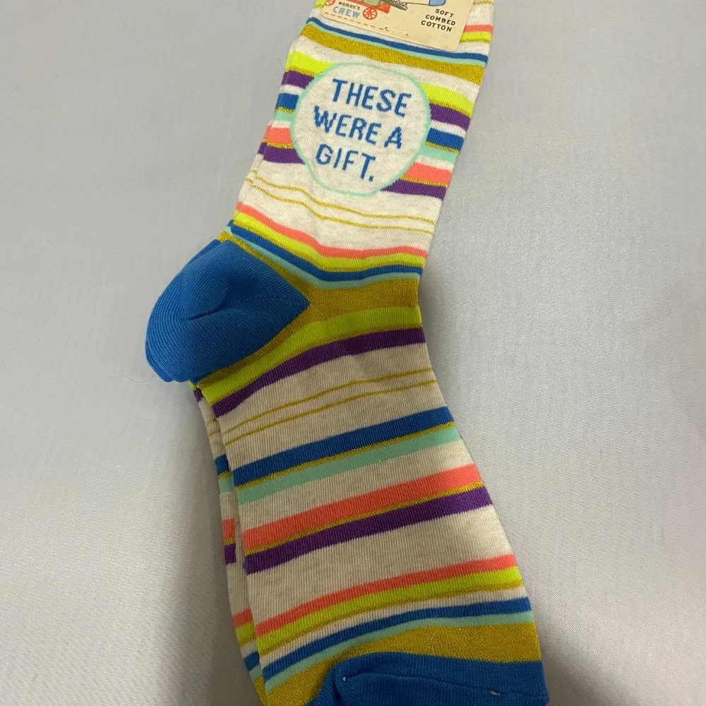 Super Cute Ladies Crew Socks  2 Pairs Soft Long Socks 1Pair(9-11) 1Pair(5-10)